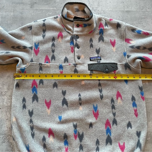 Patagonia Synchilla Snap T Fleece Pullover Grey, Pink Blue, Small Gorpcore - Picture 6 of 7